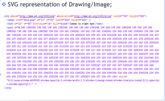 SVG code for above medical image with patient-specific annotation